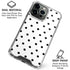 White and Black Polka Dots iPhone 16 Pro Clear Case